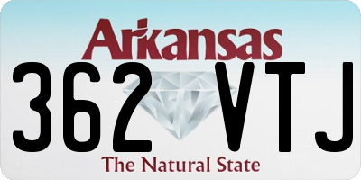 AR license plate 362VTJ