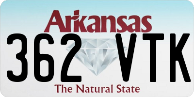 AR license plate 362VTK