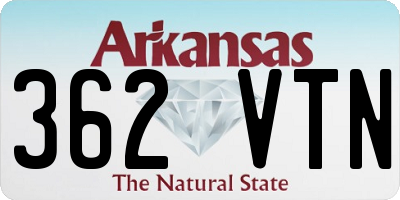 AR license plate 362VTN