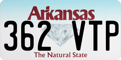 AR license plate 362VTP