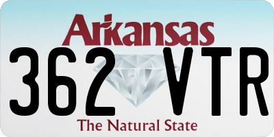 AR license plate 362VTR