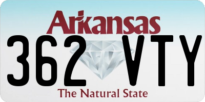 AR license plate 362VTY