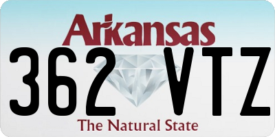 AR license plate 362VTZ