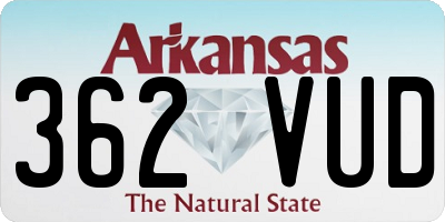 AR license plate 362VUD