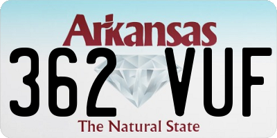 AR license plate 362VUF