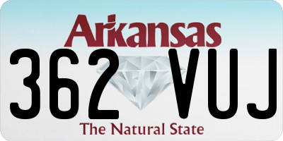 AR license plate 362VUJ