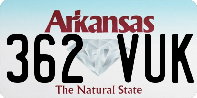 AR license plate 362VUK