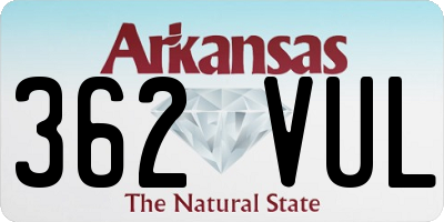 AR license plate 362VUL