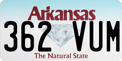 AR license plate 362VUM