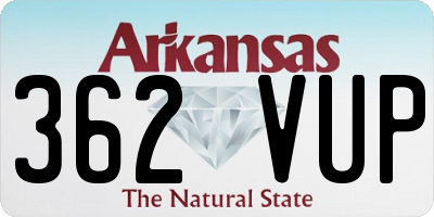AR license plate 362VUP