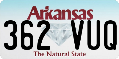 AR license plate 362VUQ