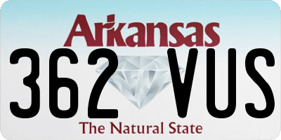 AR license plate 362VUS