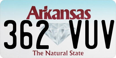 AR license plate 362VUV