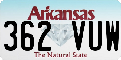 AR license plate 362VUW