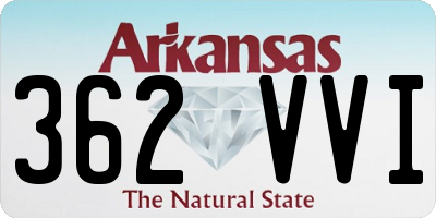 AR license plate 362VVI
