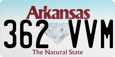 AR license plate 362VVM