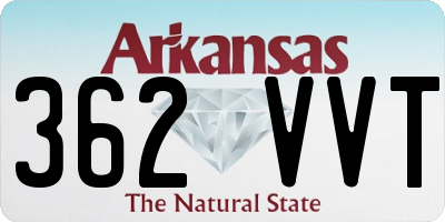 AR license plate 362VVT