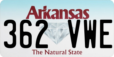 AR license plate 362VWE
