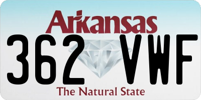 AR license plate 362VWF