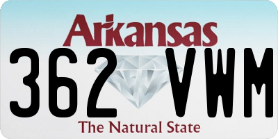 AR license plate 362VWM