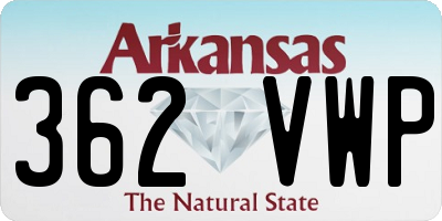 AR license plate 362VWP