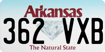 AR license plate 362VXB