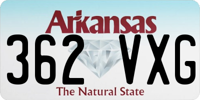 AR license plate 362VXG