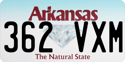 AR license plate 362VXM