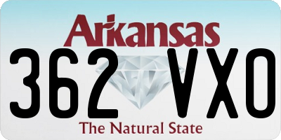 AR license plate 362VXO