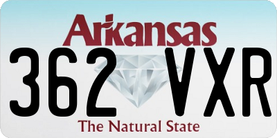 AR license plate 362VXR