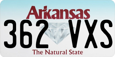 AR license plate 362VXS