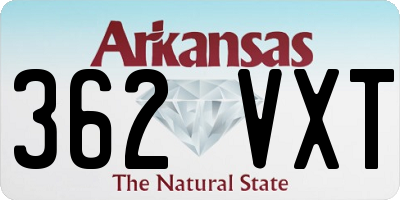 AR license plate 362VXT