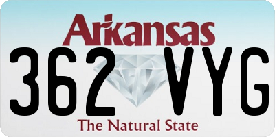 AR license plate 362VYG