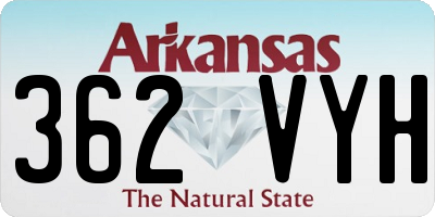AR license plate 362VYH