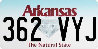 AR license plate 362VYJ