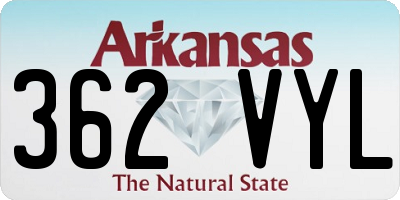 AR license plate 362VYL