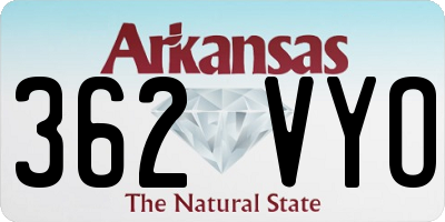 AR license plate 362VYO