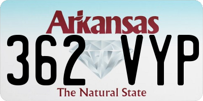 AR license plate 362VYP