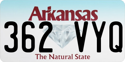 AR license plate 362VYQ