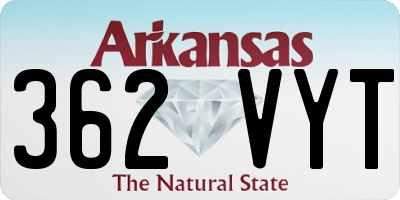 AR license plate 362VYT