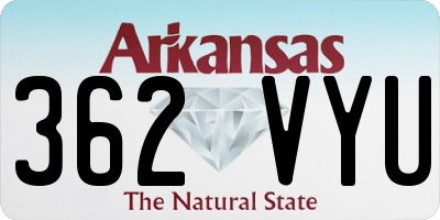 AR license plate 362VYU