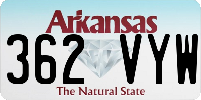 AR license plate 362VYW