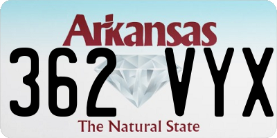 AR license plate 362VYX