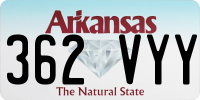 AR license plate 362VYY
