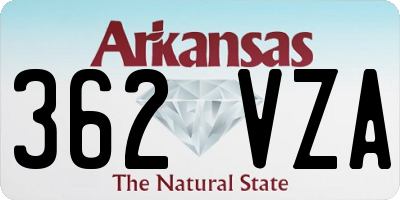 AR license plate 362VZA