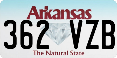 AR license plate 362VZB