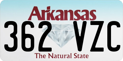 AR license plate 362VZC