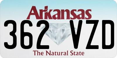 AR license plate 362VZD