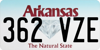 AR license plate 362VZE