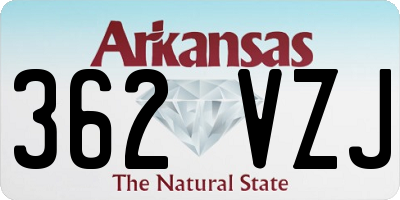 AR license plate 362VZJ